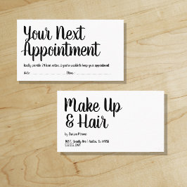 次のアポイントメント – アラーム – トレンディースクリプト 予約カード