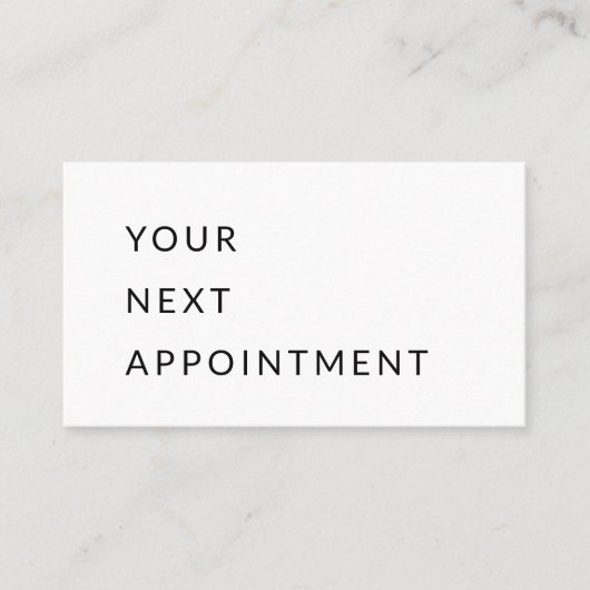 次のアポイントメント |黒とグレー |ミニマル | 予約カード (正面)