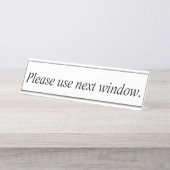 次のウィンドウデスクプレート デスクネームプレート (正面)