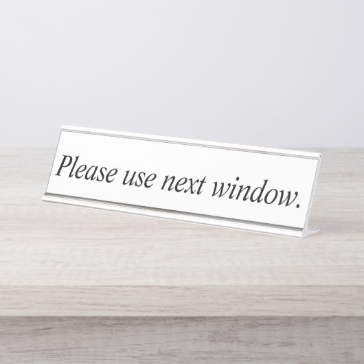 次のウィンドウデスクプレート デスクネームプレート (正面)