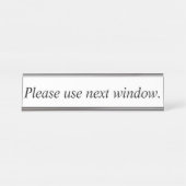 次のウィンドウデスクプレート デスクネームプレート (正面)