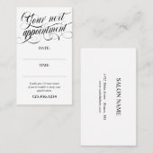 次のエレガントアポイントメント 予約カード (正面/裏面)