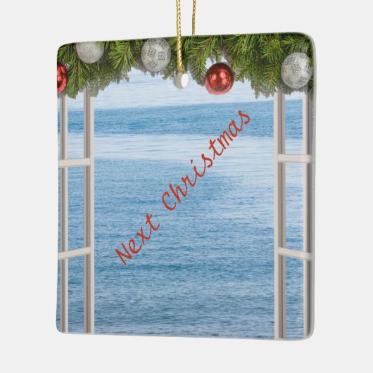 次のクリスマス海ビューのウィンドウ内カスタム表示 セラミックオーナメント (左)