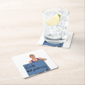 次のステップ、エルドン保持サインコースター スクエアペーパーコースター (インサイチュ)