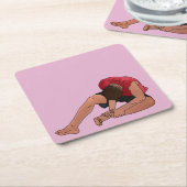 次のステップ・ダニエルの足首 スクエアペーパーコースター (アングル)