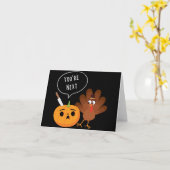 次のターゲットはあなた カボチャ感ハロウィン・感謝祭 カード (黄色い花)