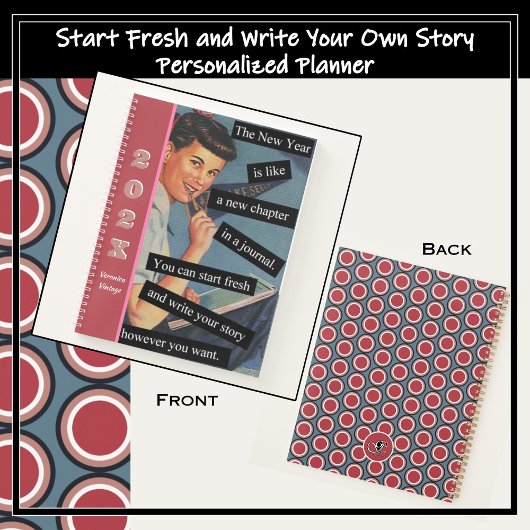 次のチャプター最高のヴィンテージの開始パーソナライズされた プランナー手帳