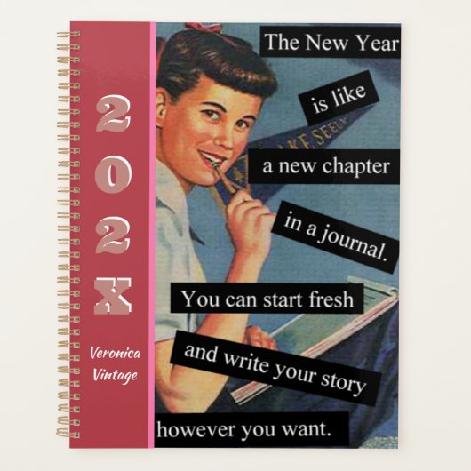 次のチャプター最高のヴィンテージの開始パーソナライズされた プランナー手帳 (正面)