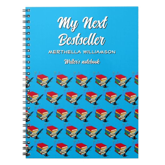 次のパーソナライズされたベストセラー作家 ノートブック (正面)
