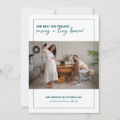 次のビッグプロジェクト | 写真妊娠 案内状 (正面)
