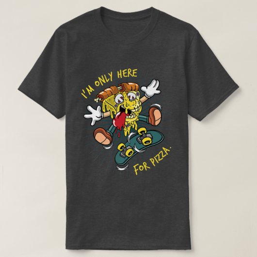 次のピザパーティーのためのピザデザイン、ピザ好き Tシャツ (デザイン正面)