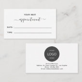 次のミニマルアポイントメント（ロゴカード付き） 予約カード (正面/裏面)