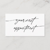 次のモダンアポイントメントスクリプト 予約カード (正面)