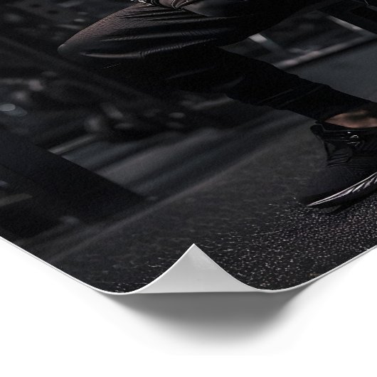 次のリフトに焦点を当てたボディビルダー ポスター (角)