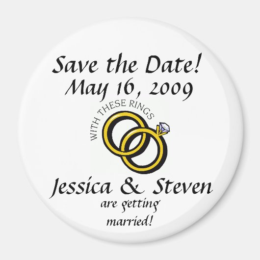 次のリングや輪 マグネット (正面)