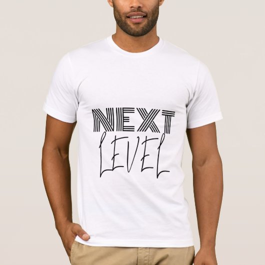 次のレベルのモダンタイポグラフィ Tシャツ (正面)