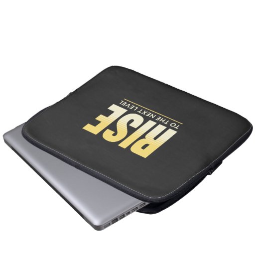 次のレベルの引用文動機に立ち上がる ラップトップスリーブ (正面下部)