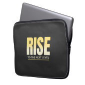 次のレベルの引用文動機に立ち上がる ラップトップスリーブ (正面左)