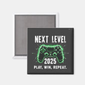 次のレベル2025勝遊ちのゲームおもしろいゲーマー マグネット (正面/裏面)