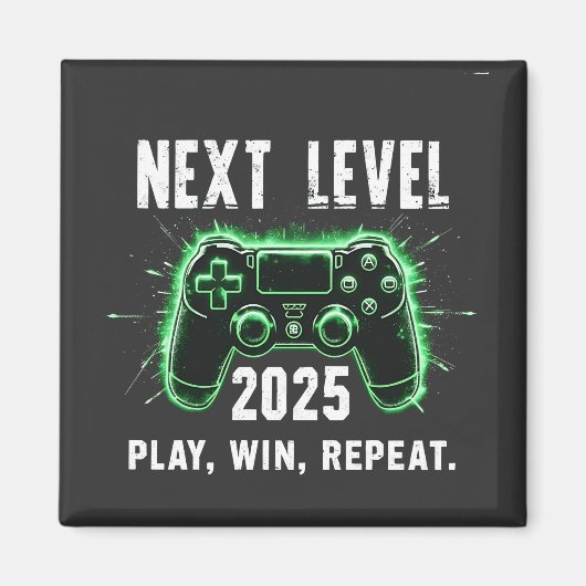 次のレベル2025勝遊ちのゲームおもしろいゲーマー マグネット (正面)
