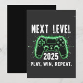 次のレベル2025勝遊ちのゲームおもしろいゲーマー 招待状 (正面/裏面)