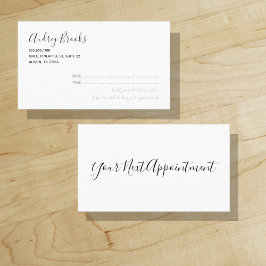 次の予定 | ミニマル | プロフェッショナル 予約カード