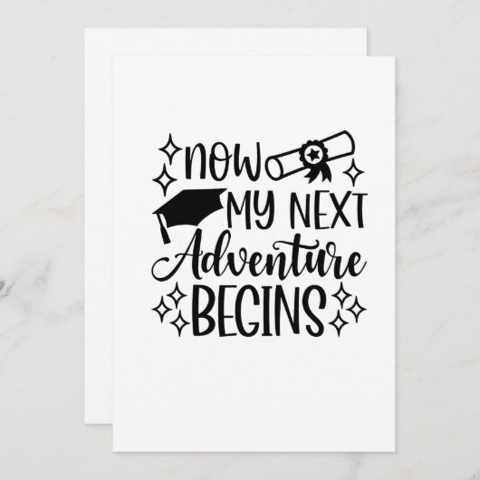 次の冒険が卒業する 招待状 (正面/裏面)