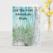 次の冒険で質の高いアートワークカードを作る カード (黄色い花)