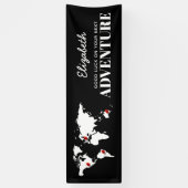 次の冒険に幸運を祈る | ボンボヤージュ 横断幕 (縦)