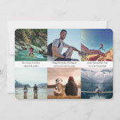 次の冒険の旅 年間の写真コラージュ シーズンカード (裏面)