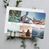 次の冒険の旅 年間の写真コラージュ シーズンカード