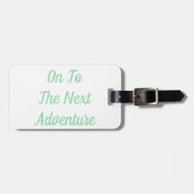 次の冒険の荷物のタグに