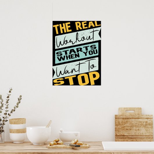 次の実在操作を行うとトレーニングが始まストップる ポスター (キッチン)