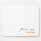 次の操作が可能 |やる気を起こさせる引用文 |感動的 | マウスパッド (正面)