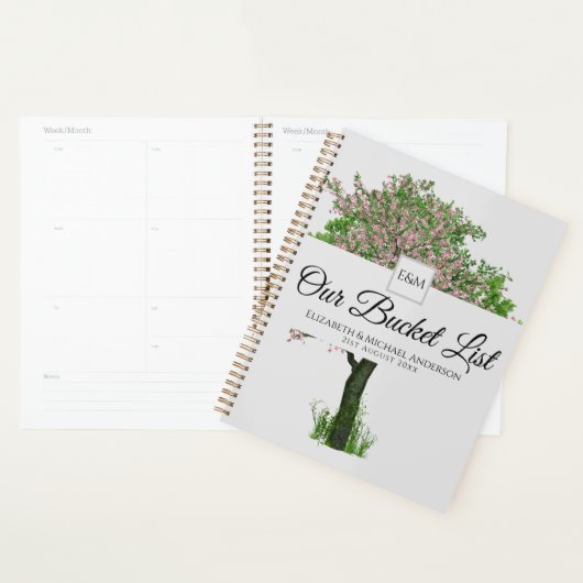 次の操作でファミリーツリーバケットリスト計画を開始する プランナー手帳 (ディスプレー)