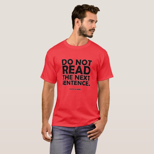 次の文を読まないで下さい Tシャツ (正面フル)