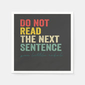 次の文読のヴィンテージおもしろいレトロ スタンダードカクテルナプキン (正面)