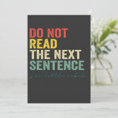 次の文読のヴィンテージおもしろいレトロ 招待状 (スタンド正面)