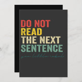 次の文読のヴィンテージおもしろいレトロ 招待状 (正面/裏面)