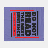 次の文読の先生しない フリースブランケット (正面(横))