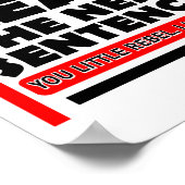 次の文読を黒色にしない ポスター (角)