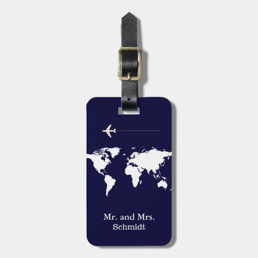 次の旅行はミセスパーソナライズされた ラゲッジタグ (正面縦)