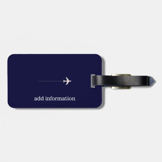 次の旅行はミセスパーソナライズされた ラゲッジタグ (裏面横)