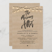 次の日の朝、ポストのブ結婚ランチ 招待状 (正面/裏面)