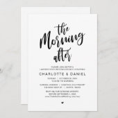 次の日の朝、ポストのブ結婚ランチ 招待状 (正面/裏面)