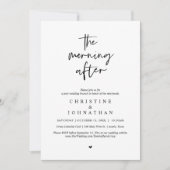 次の日の朝、ポストモダンのブ結婚ランチ 招待状 (正面)