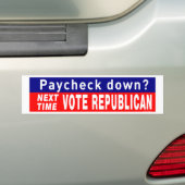 次の時間の投票共和党員 バンパーステッカー (車上)