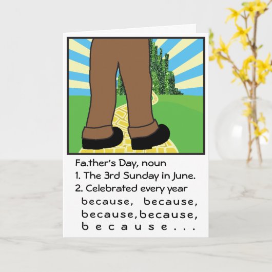 次の理由からお父様のデイカード/個人設定 カード (黄色い花)