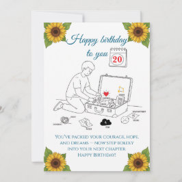 次の章のために荷造り中, 誕生日 カード