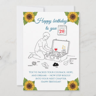 次の章のために荷造り中, 誕生日 カード